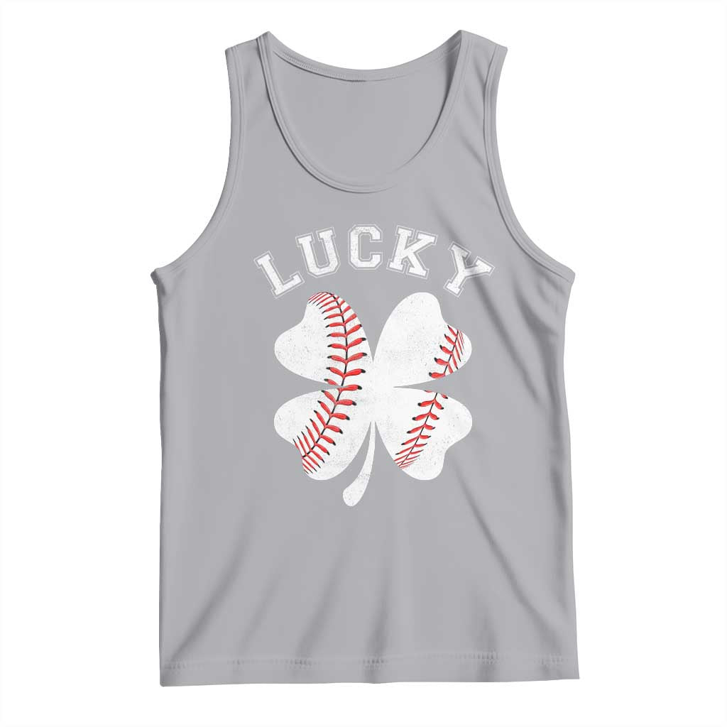 Funny Baseball Lucky Clover St Patricks Day Tank Top