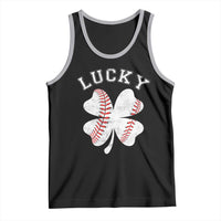 Funny Baseball Lucky Clover St Patricks Day Tank Top