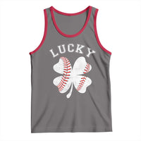 Funny Baseball Lucky Clover St Patricks Day Tank Top