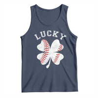 Funny Baseball Lucky Clover St Patricks Day Tank Top