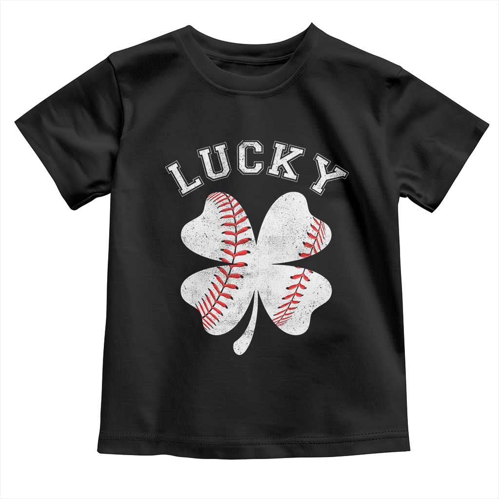 Funny Baseball Lucky Clover St Patricks Day Toddler T Shirt