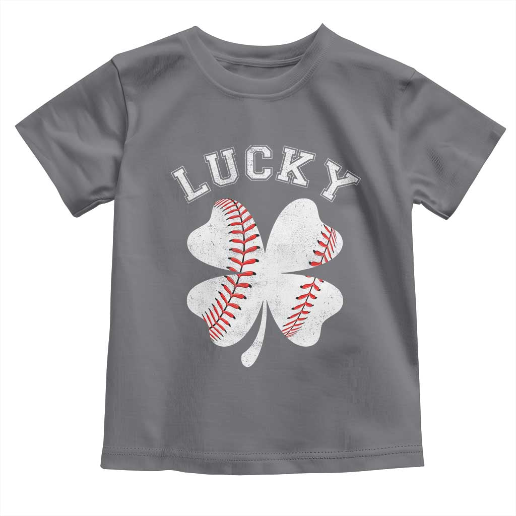 Funny Baseball Lucky Clover St Patricks Day Toddler T Shirt
