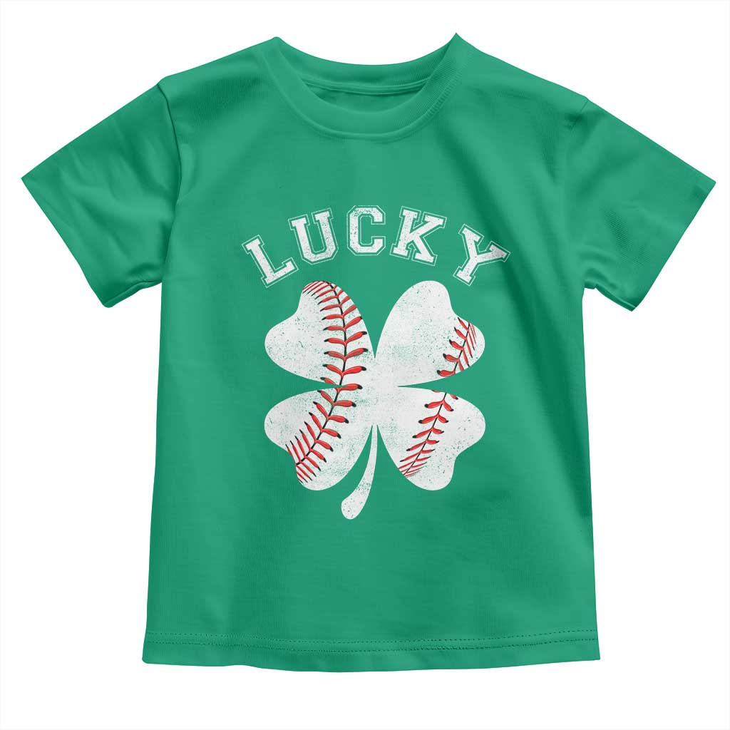 Funny Baseball Lucky Clover St Patricks Day Toddler T Shirt