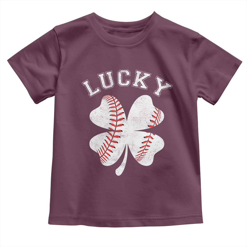 Funny Baseball Lucky Clover St Patricks Day Toddler T Shirt