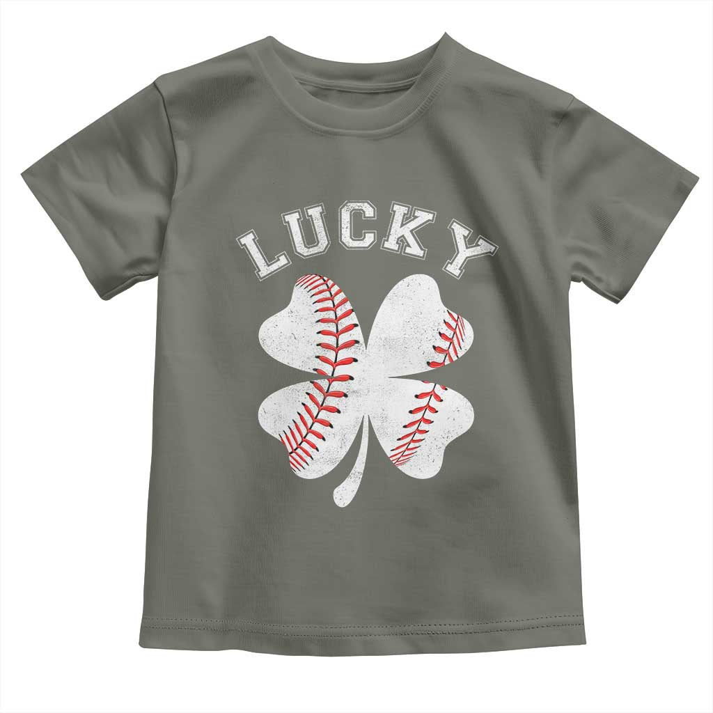 Funny Baseball Lucky Clover St Patricks Day Toddler T Shirt