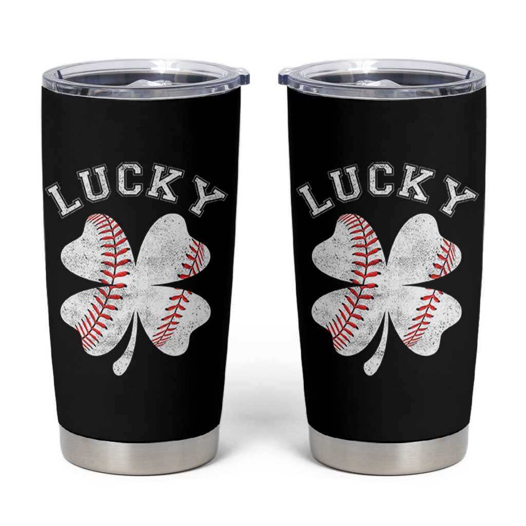 Funny Baseball Lucky Clover St Patricks Day Tumbler Cup