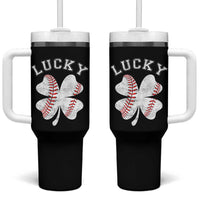 Funny Baseball Lucky Clover St Patricks Day Tumbler With Handle