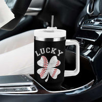 Funny Baseball Lucky Clover St Patricks Day Tumbler With Handle