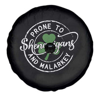 Prone To Shenanigans And Malarkey Spare Tire Cover Funny St Patricks Day Irish Shamrock