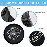 Prone To Shenanigans And Malarkey Spare Tire Cover Funny St Patricks Day Irish Shamrock