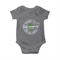 Prone To Shenanigans And Malarkey Baby Onesie Funny St Patricks Day Irish Shamrock