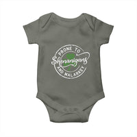 Prone To Shenanigans And Malarkey Baby Onesie Funny St Patricks Day Irish Shamrock