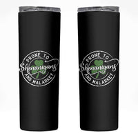 Prone To Shenanigans And Malarkey Skinny Tumbler Funny St Patricks Day Irish Shamrock