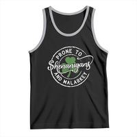 Prone To Shenanigans And Malarkey Tank Top Funny St Patricks Day Irish Shamrock