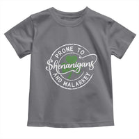 Prone To Shenanigans And Malarkey Toddler T Shirt Funny St Patricks Day Irish Shamrock