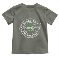 Prone To Shenanigans And Malarkey Toddler T Shirt Funny St Patricks Day Irish Shamrock