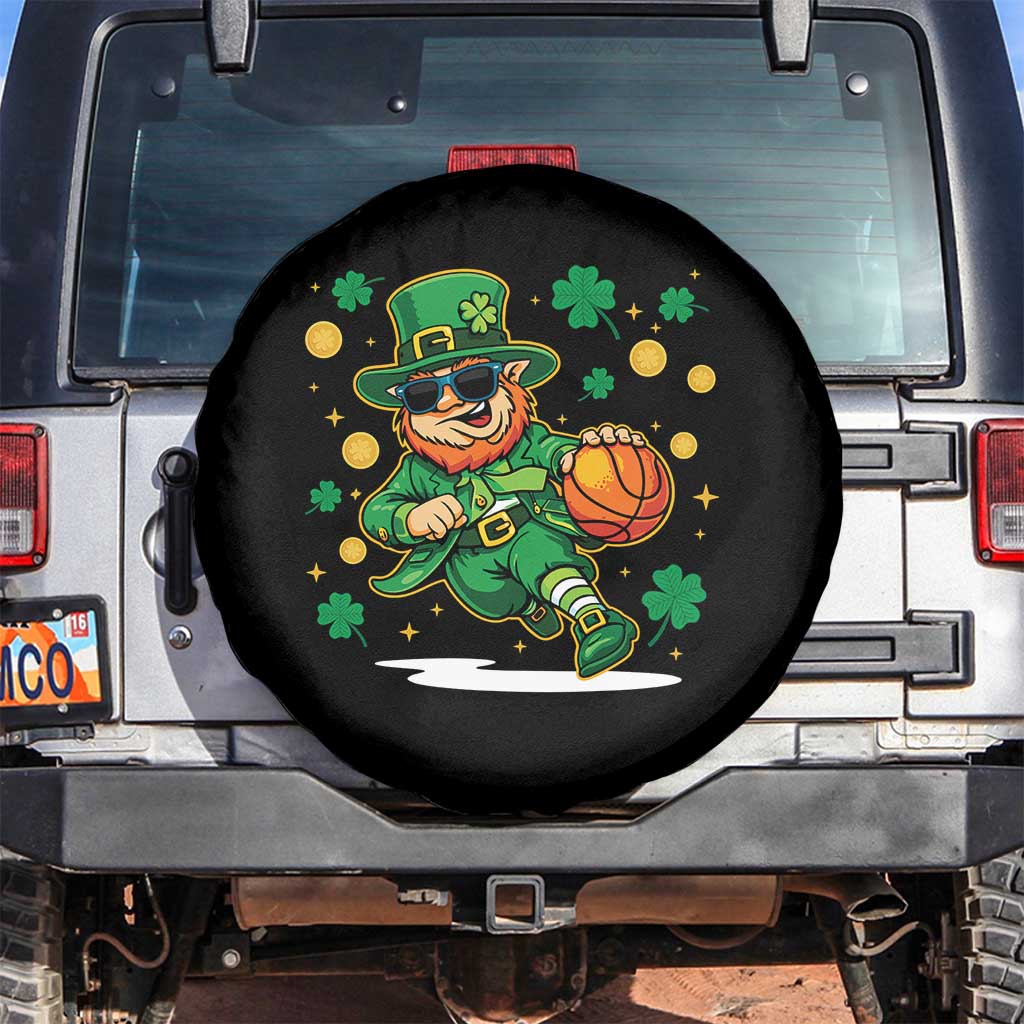 Leprechaun Basketball St Patricks Day Sport Lover Spare Tire Cover