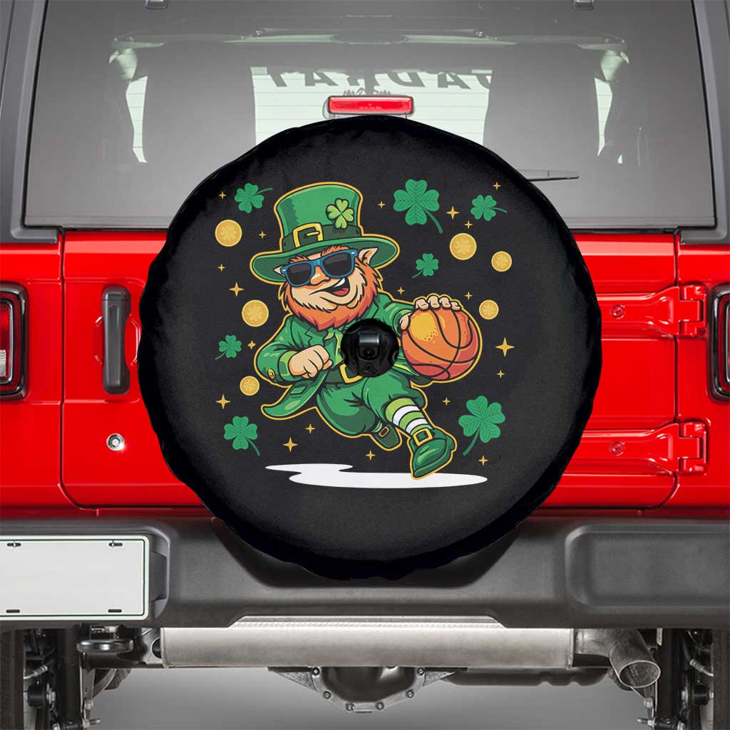 Leprechaun Basketball St Patricks Day Sport Lover Spare Tire Cover