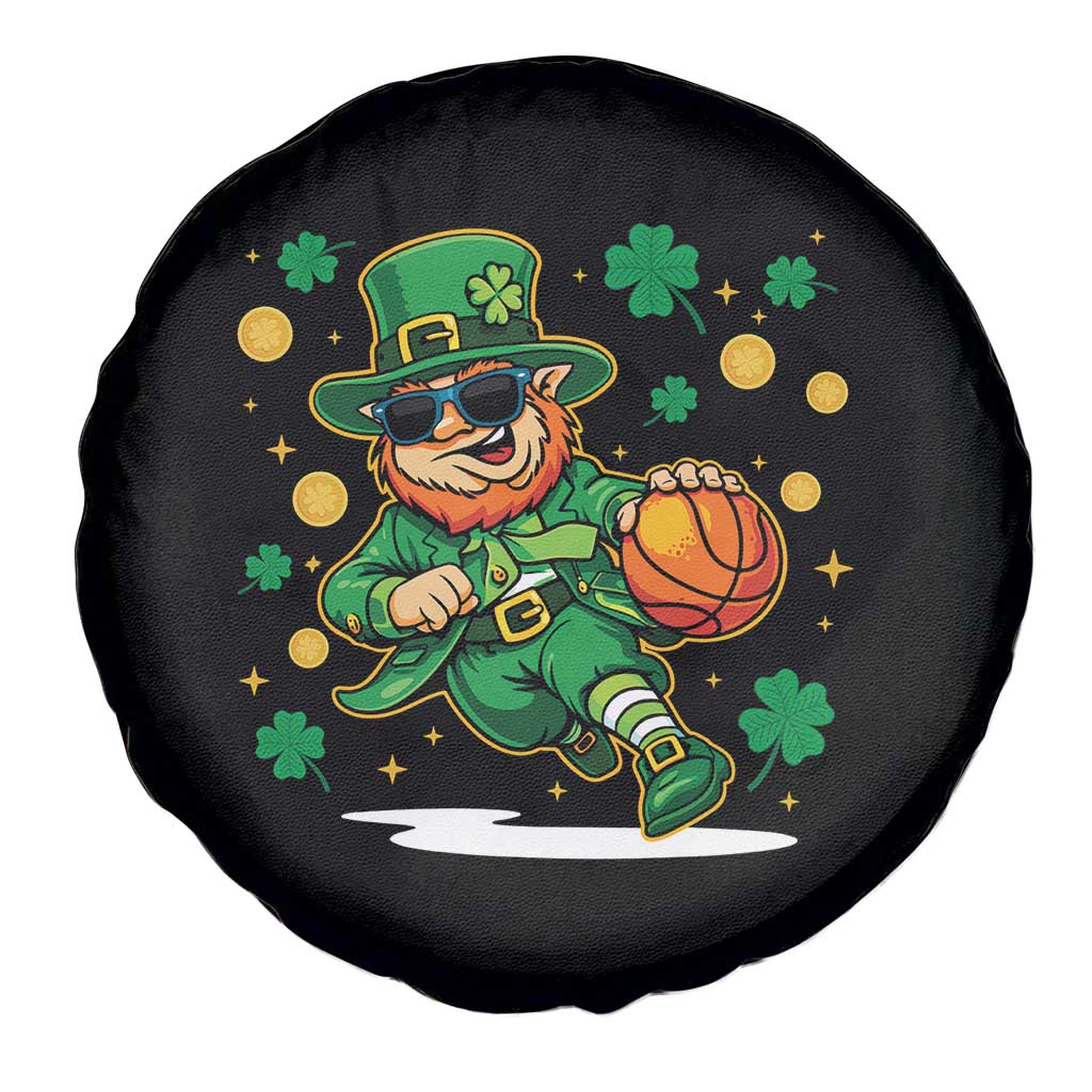Leprechaun Basketball St Patricks Day Sport Lover Spare Tire Cover