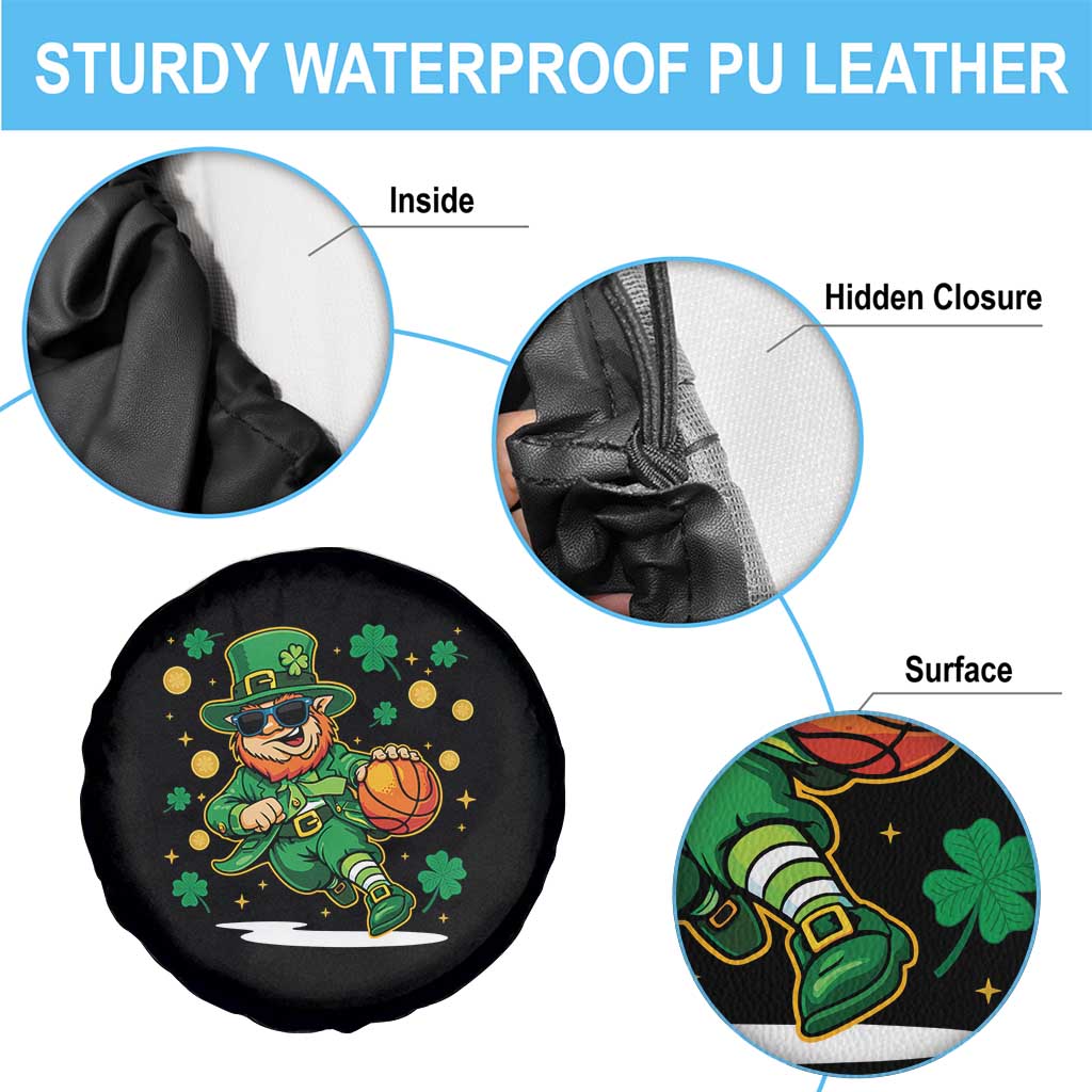 Leprechaun Basketball St Patricks Day Sport Lover Spare Tire Cover