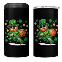 Leprechaun Basketball St Patricks Day Sport Lover 4 in 1 Can Cooler Tumbler