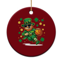 Leprechaun Basketball St Patricks Day Sport Lover Ceramic Ornament