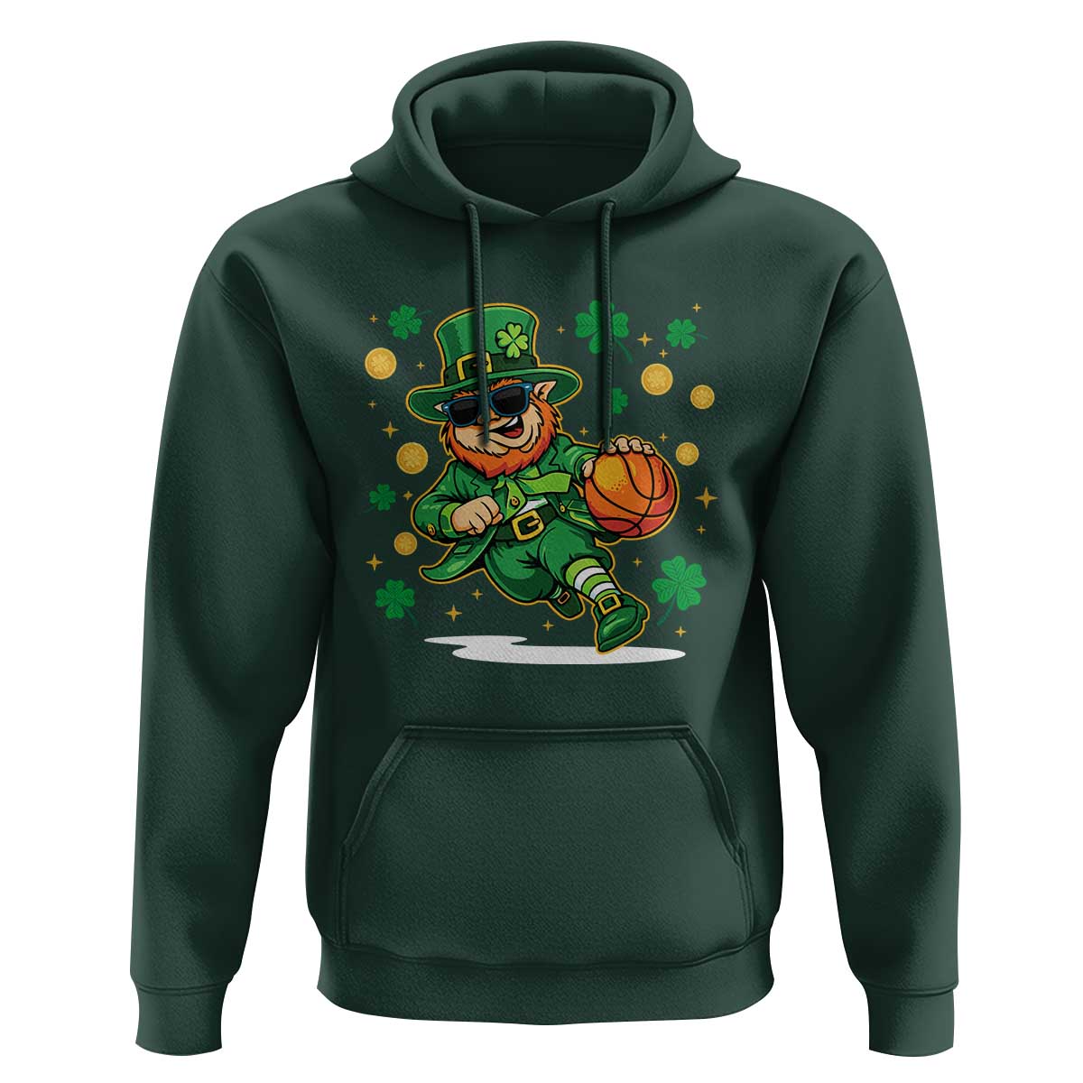 Leprechaun Basketball St Patricks Day Sport Lover Hoodie
