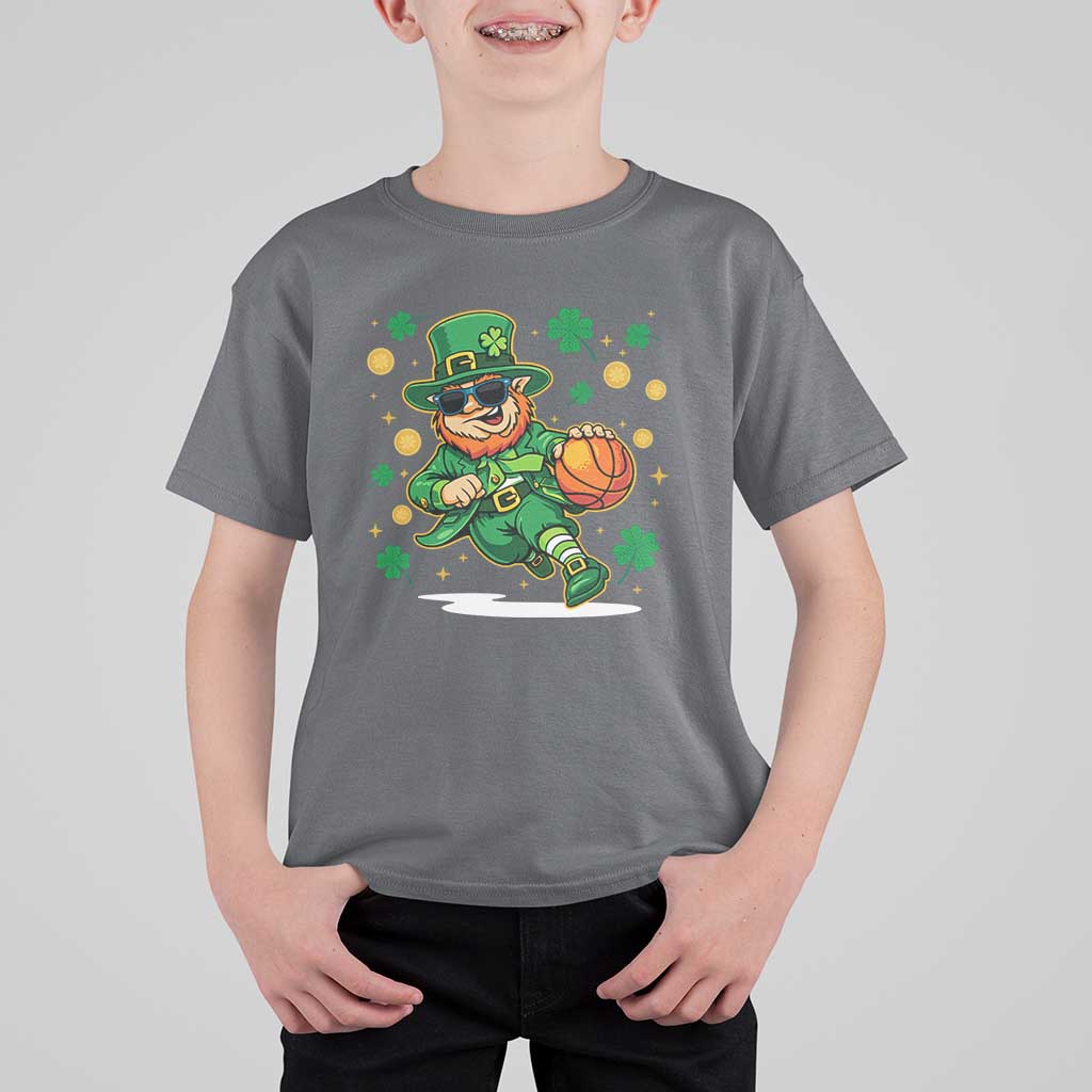 Leprechaun Basketball St Patricks Day Sport Lover T Shirt For Kid