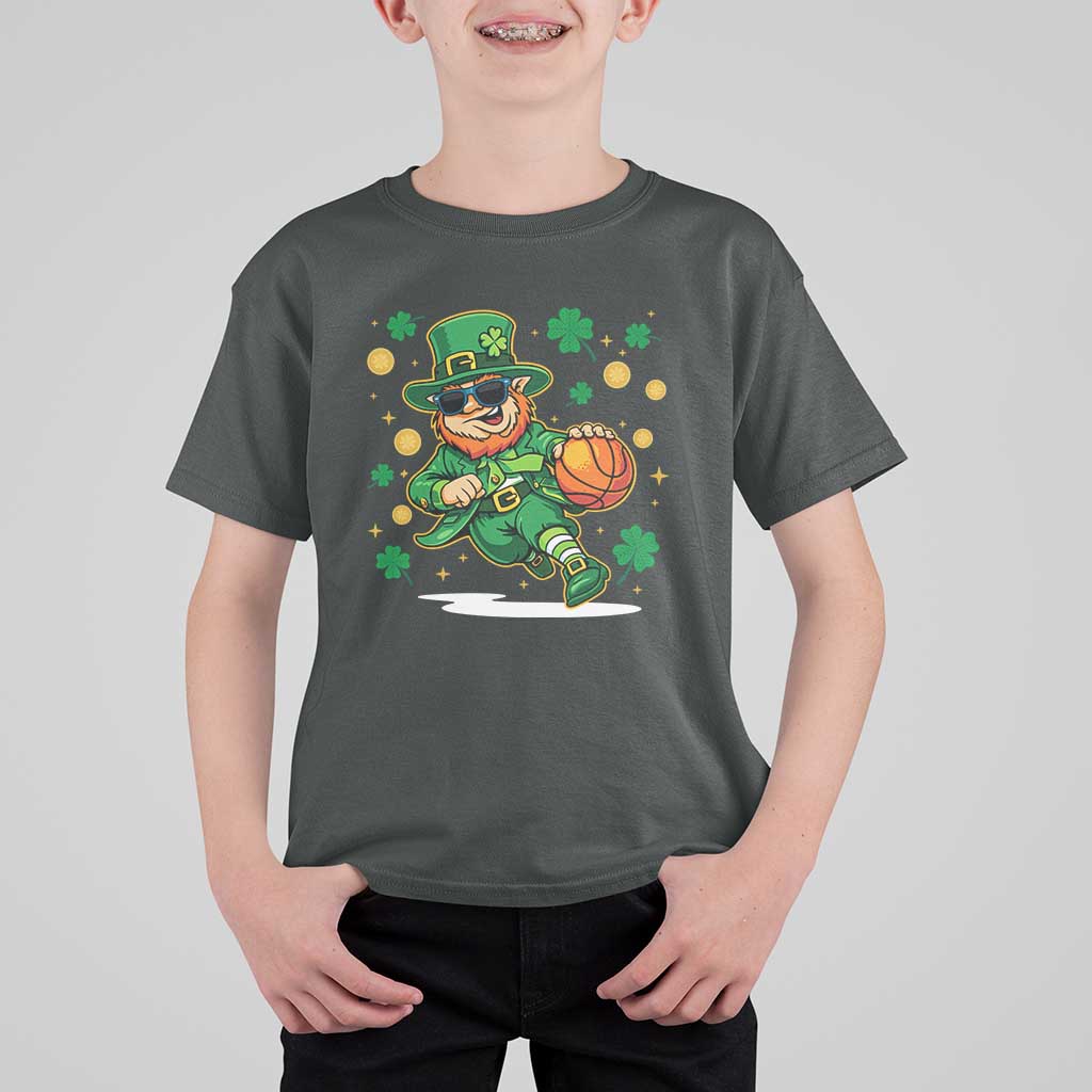 Leprechaun Basketball St Patricks Day Sport Lover T Shirt For Kid