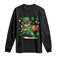 Leprechaun Basketball St Patricks Day Sport Lover Long Sleeve Shirt