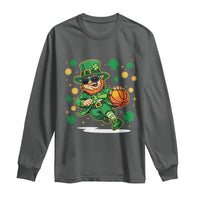 Leprechaun Basketball St Patricks Day Sport Lover Long Sleeve Shirt