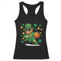Leprechaun Basketball St Patricks Day Sport Lover Racerback Tank Top