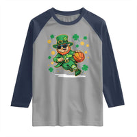 Leprechaun Basketball St Patricks Day Sport Lover Raglan Shirt