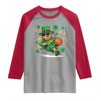 Leprechaun Basketball St Patricks Day Sport Lover Raglan Shirt