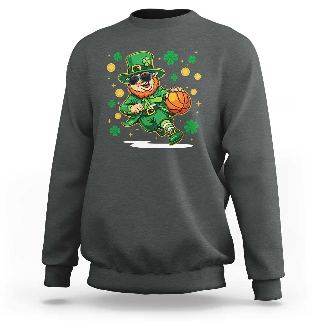 Leprechaun Basketball St Patricks Day Sport Lover Sweatshirt
