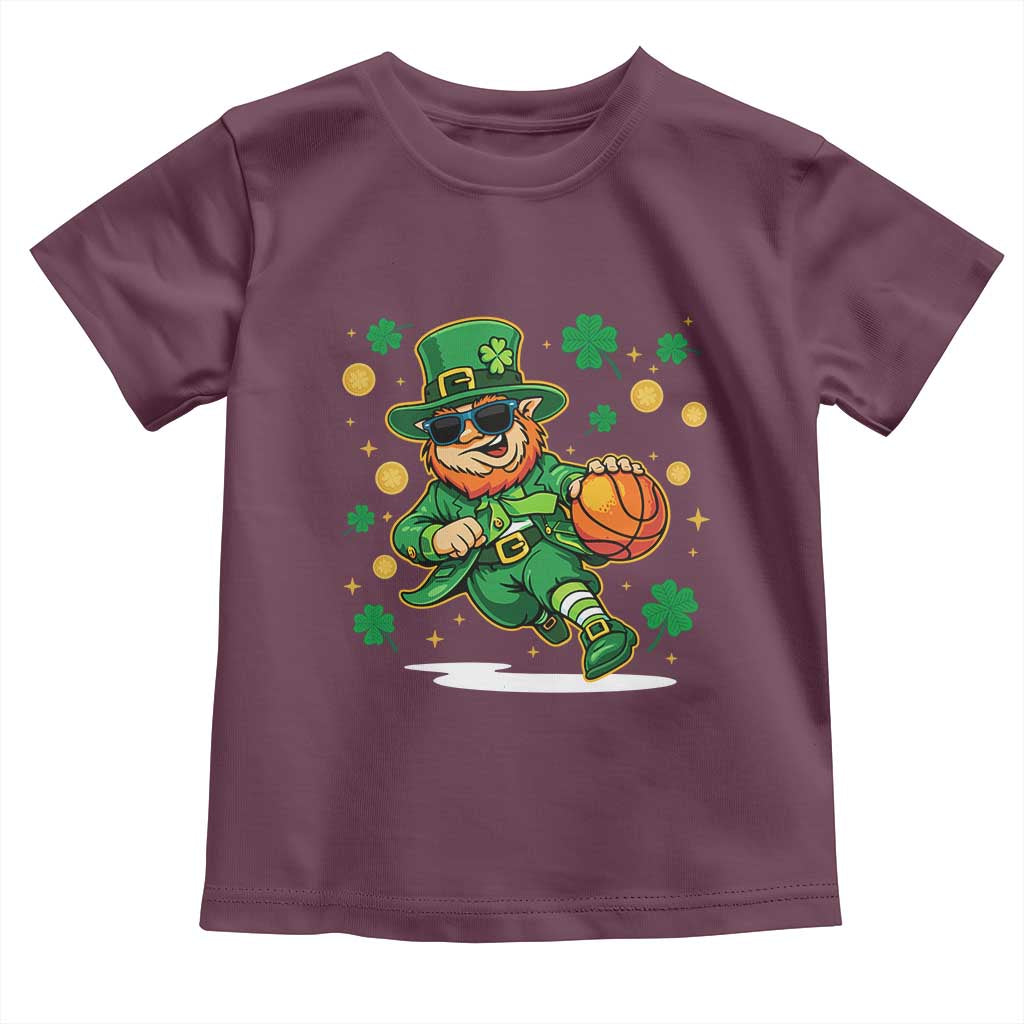 Leprechaun Basketball St Patricks Day Sport Lover Toddler T Shirt
