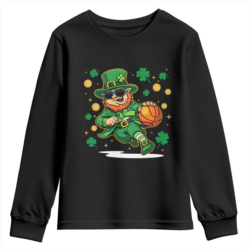 Leprechaun Basketball St Patricks Day Sport Lover Youth Sweatshirt