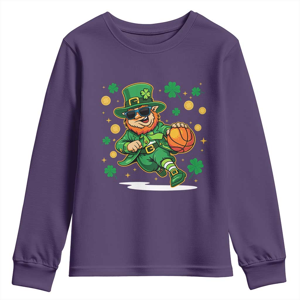 Leprechaun Basketball St Patricks Day Sport Lover Youth Sweatshirt