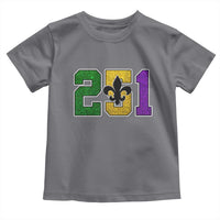 Funny Mardi Gras Mobile Alabama Toddler T Shirt 251 Area Code Glitter Print Fleur De Lis