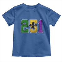 Funny Mardi Gras Mobile Alabama Toddler T Shirt 251 Area Code Glitter Print Fleur De Lis