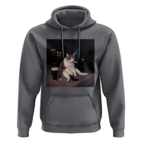 Funny Cigarette And Drinking Irish Stout Beer Cat Meme Hoodie