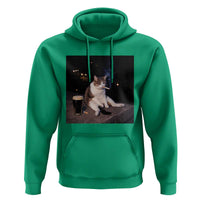 Funny Cigarette And Drinking Irish Stout Beer Cat Meme Hoodie