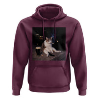 Funny Cigarette And Drinking Irish Stout Beer Cat Meme Hoodie