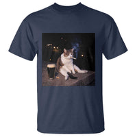 Funny Cigarette And Drinking Irish Stout Beer Cat Meme T Shirt