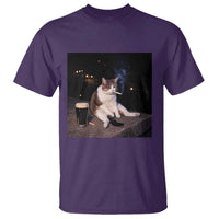 Funny Cigarette And Drinking Irish Stout Beer Cat Meme T Shirt