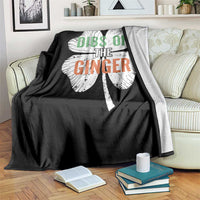 Funny St Patricks Day Dibs On The Ginger Throw Blanket Irish Redhead Shamrock