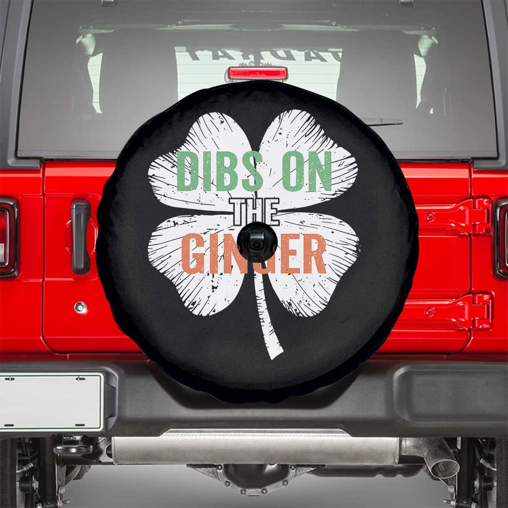 Funny St Patricks Day Dibs On The Ginger Spare Tire Cover Irish Redhead Shamrock