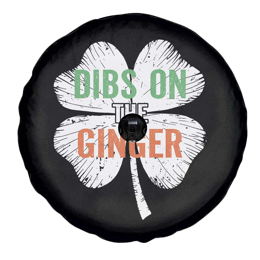Funny St Patricks Day Dibs On The Ginger Spare Tire Cover Irish Redhead Shamrock