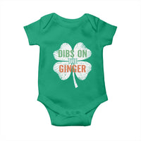 Funny St Patricks Day Dibs On The Ginger Baby Onesie Irish Redhead Shamrock