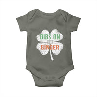 Funny St Patricks Day Dibs On The Ginger Baby Onesie Irish Redhead Shamrock